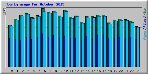 Hourly usage for October 2015